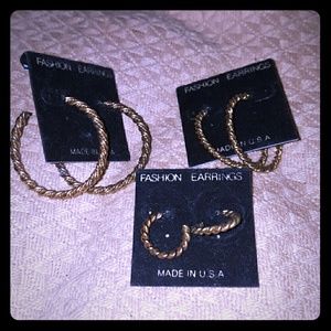 Bundle of Rope Hoop Earrings