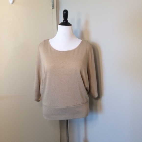 Apt. 9 Gold Sparkly Top