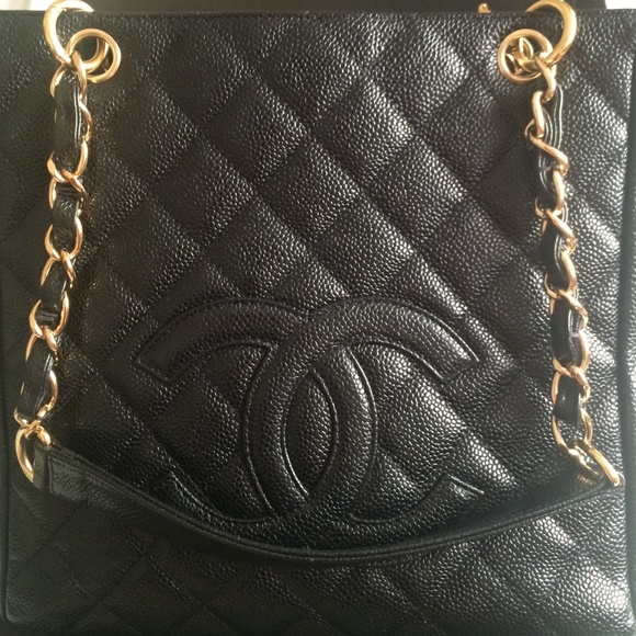 💕Auth Chanel Caviar Shopper Tote.💕 - Picture 3 of 3
