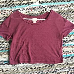 Maroon crop top