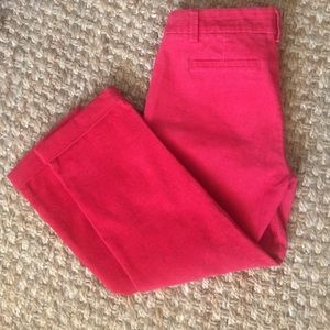 Jcrew Pink Corduroy Capris