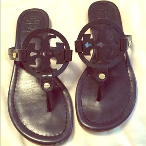 Navy tory burch miller sandals