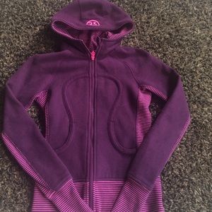 purple and pink lulu lemon zip up