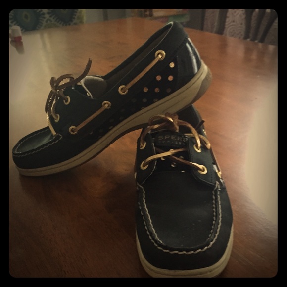 Barely worn size 9.5 black Sperry's