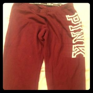 Victoria's secret pink crop sweatpants