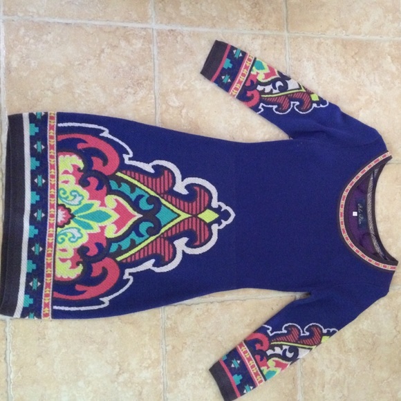 Pattern sweater dress