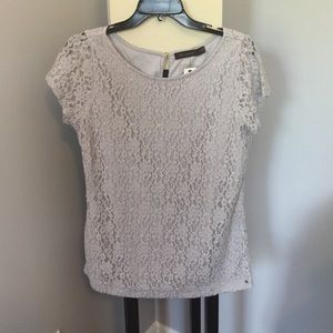 Grey lace top