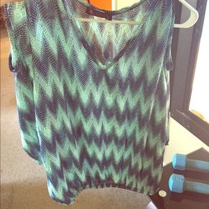 Chiffon blues dress shirt