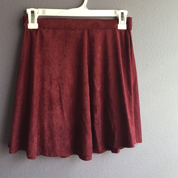 PacSun Dresses & Skirts - Suede maroon skirt