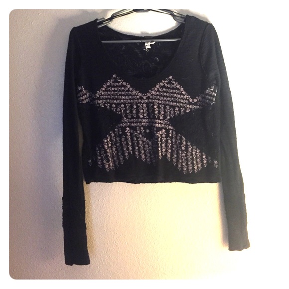 Free people lace back long sleeve shirt