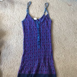 Free People blue & magenta adjustable straps tank