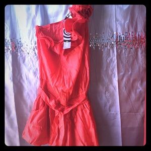 Red dressy romper