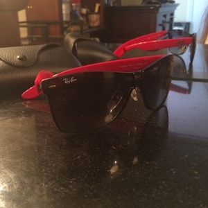 Modern style wayfarer red Ray Bans