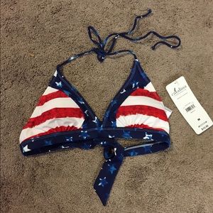 American Flag Bikini Top