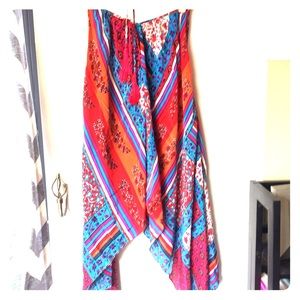 Anthropologie Alys Silk Cover-Up Halter Dress