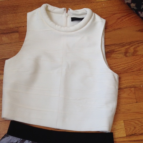 Proenza Schouler Tops - Proenza Schouler Cream Rolled Neck Textured Top Proenza Schouler Tops - Proenza Schouler Cream Rolled Neck Textured Top