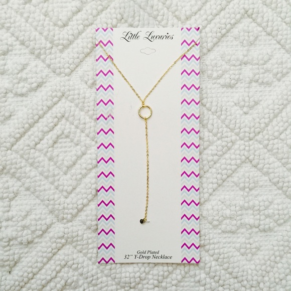 Gold plated Y-Drop necklace