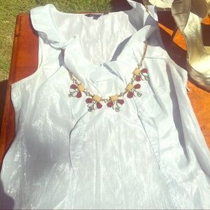 White and silver express shirt