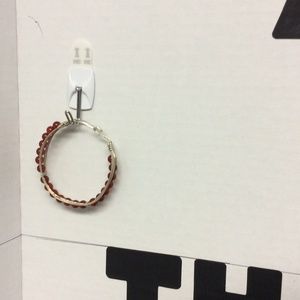 Carnelian and sterling silver beaded bracelet