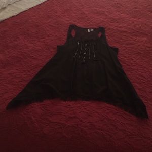 Black loose fitting racer back