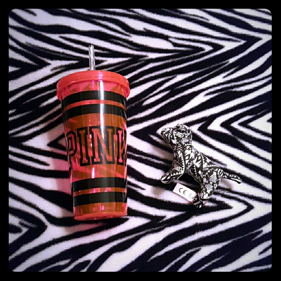 VS Pink Tumbler and Mini Dog