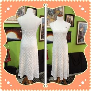 NWOT MADE IN USA stretch full over lace dress