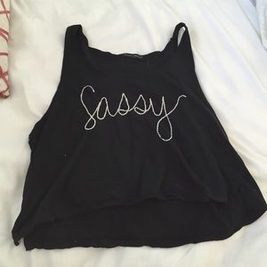 Brandy Melville Sassy crop top