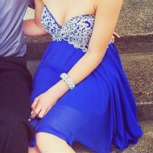 Royal blue Faviana homecoming dress