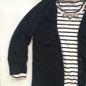 Old Navy Chic Striped 3/4 Sleeve Dress