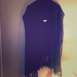 Long knit vest cardigan