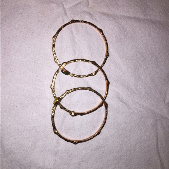 3 bangles with stones!