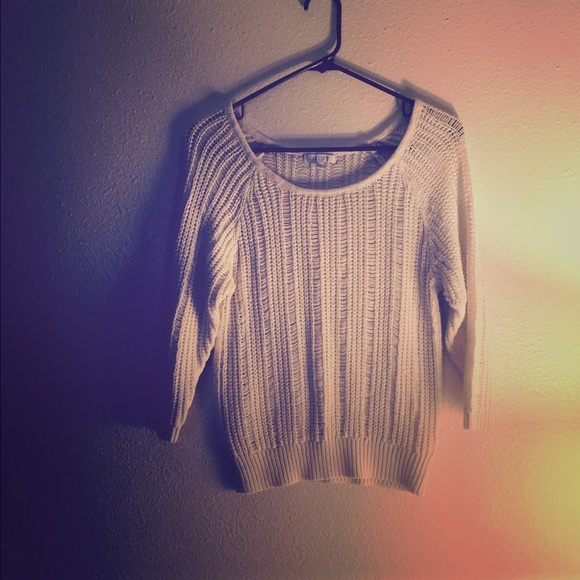 Cream colored knit sweater