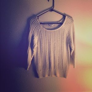 Cream colored knit sweater