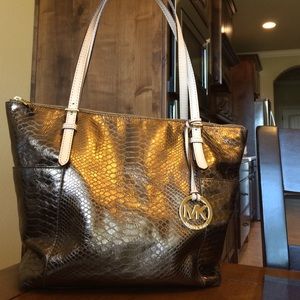 Michael Kors Chocolate Python Tote!!