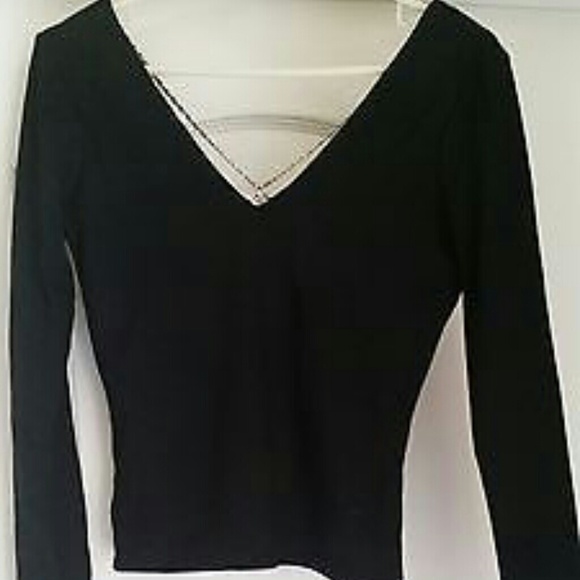 Tops - Black Long Sleeve Dress Top