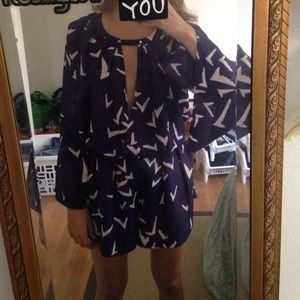 Leifsdottir purple printed romper