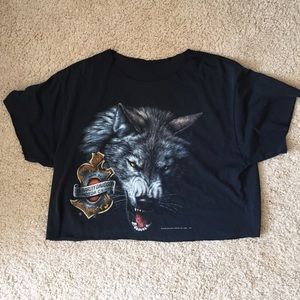 Vtg cropped Harley Davidson top