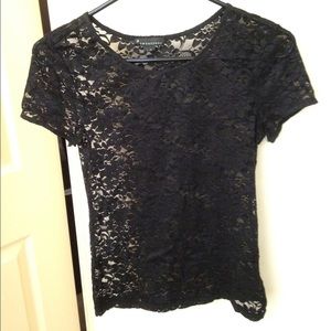 Black lace top