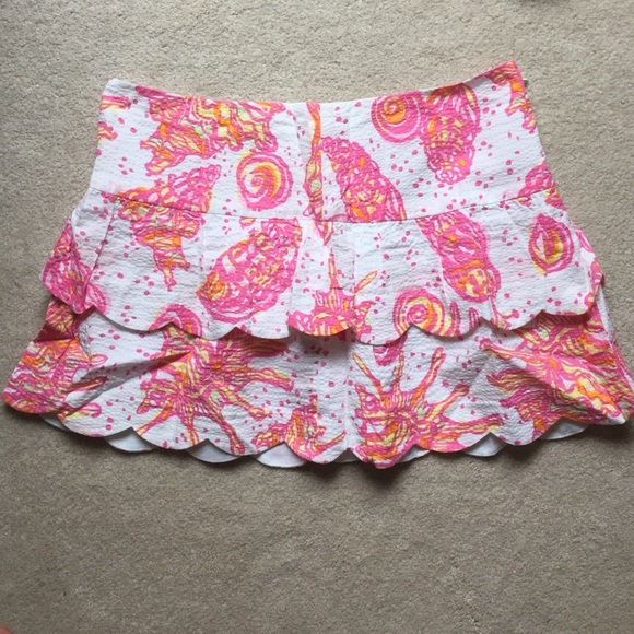 Lilly Pulitzer Dresses & Skirts - NWOT Lilly Pulitzer Shell Patterned Ruffle Skirt🐚