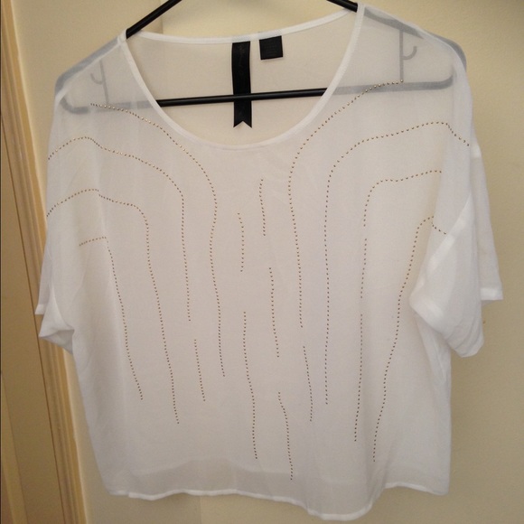 Dressy white chiffon blouse