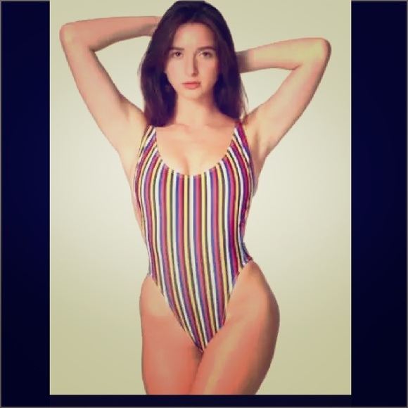 AA barcalona stripe swim suit ❗️❗️