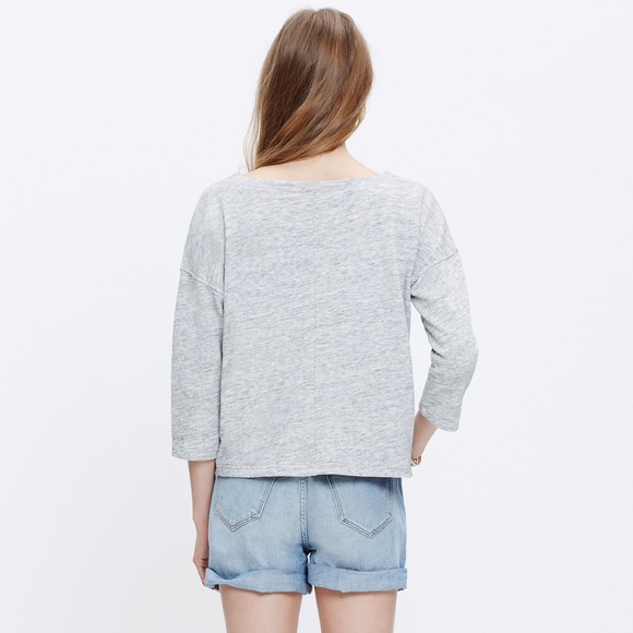 📌SOLD📌Madewell French Terry Pullover XS Grey NWT - Picture 3 of 4