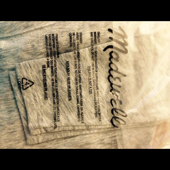 📌SOLD📌Madewell French Terry Pullover XS Grey NWT - Picture 4 of 4