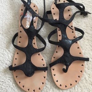 On sale!!! Black strapped sandals