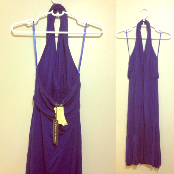 Jersey halter dress