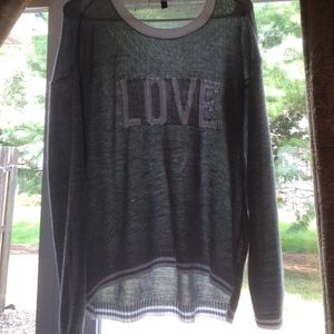 light sweater gray by say what? Size medium
