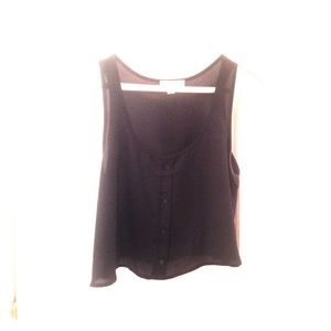 Floaty black crop top