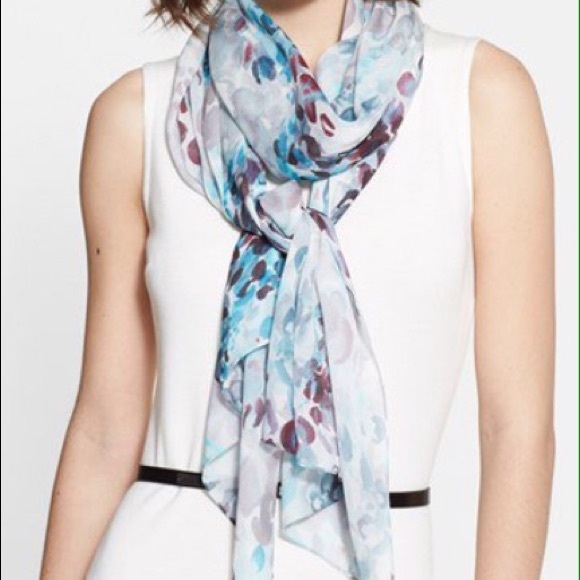 NEW St. John Collection Silk Georgette Scarf