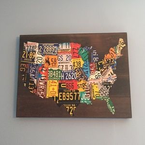 U.S Map license plate picture