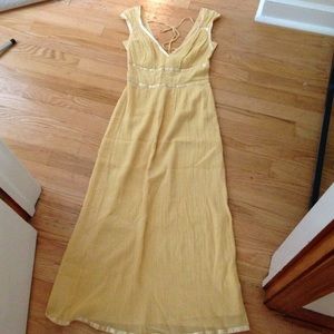 Anthropologie Yellow Sun Dress